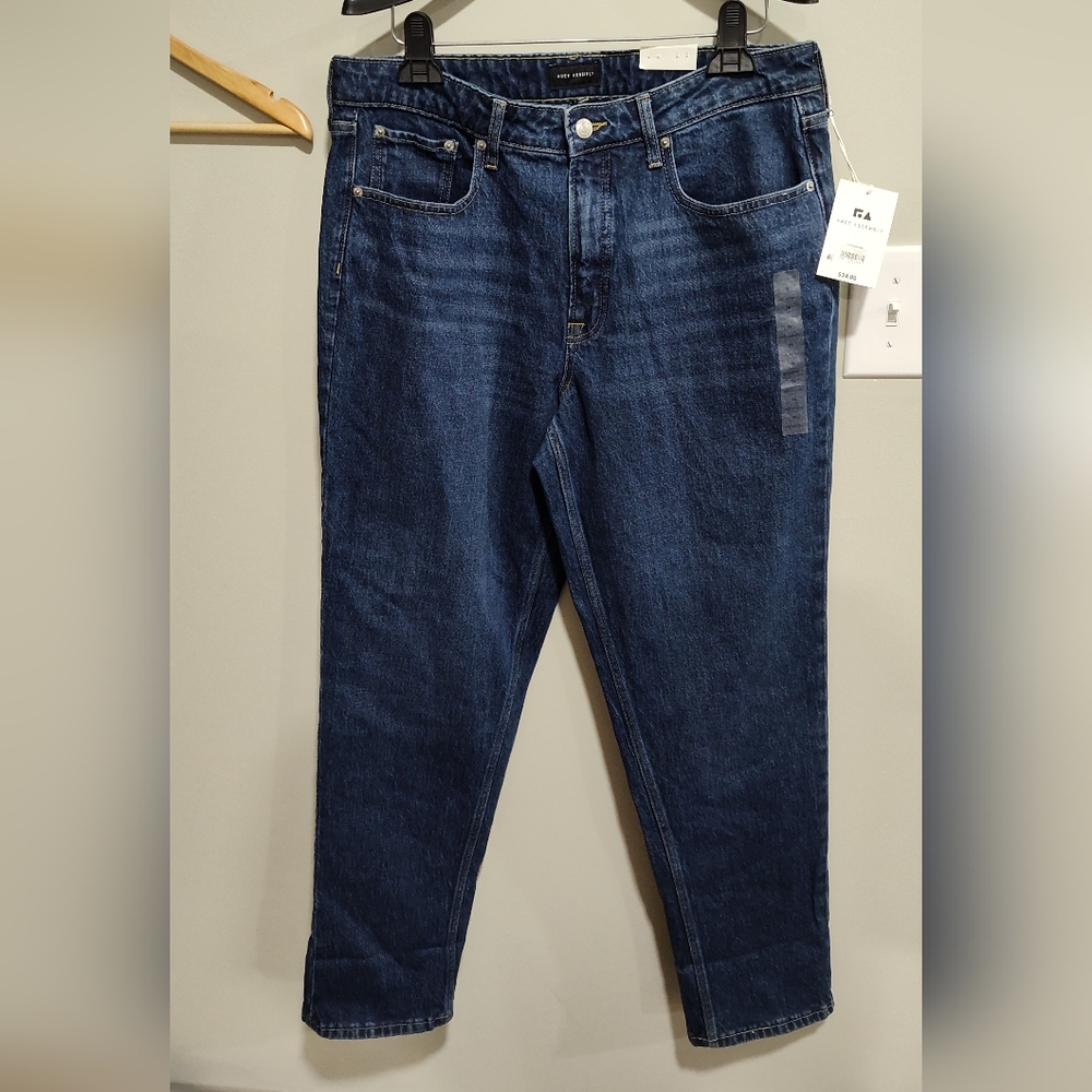 New! Free Assembly The Super High Straight Women's Blue Jeans. Size 14.  NWT